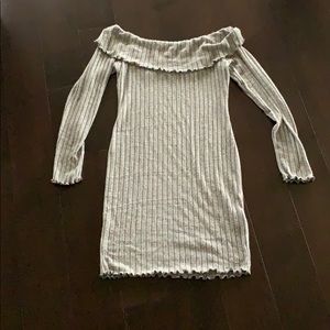 Grey knit sweater dress (never worn)